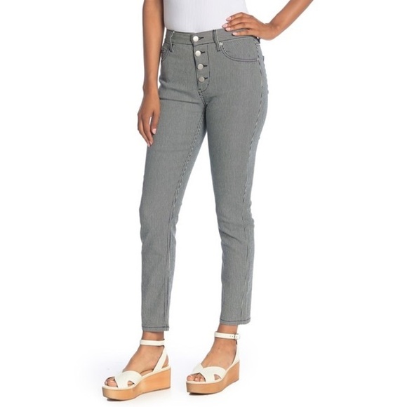 [Joie] High Waist Stripe Jeans - Picture 4 of 15